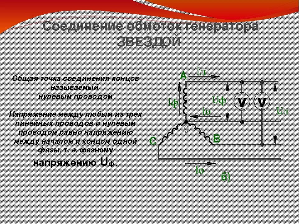 Сколько фаз имеет. Соединение обмоток трехфазного генератора звездой схема. Схема соединения обмоток в 3 фазном генераторе. Схема обмоток генератора, Соединенных звездой. Схема соединения звезда трёхфазного генератора.