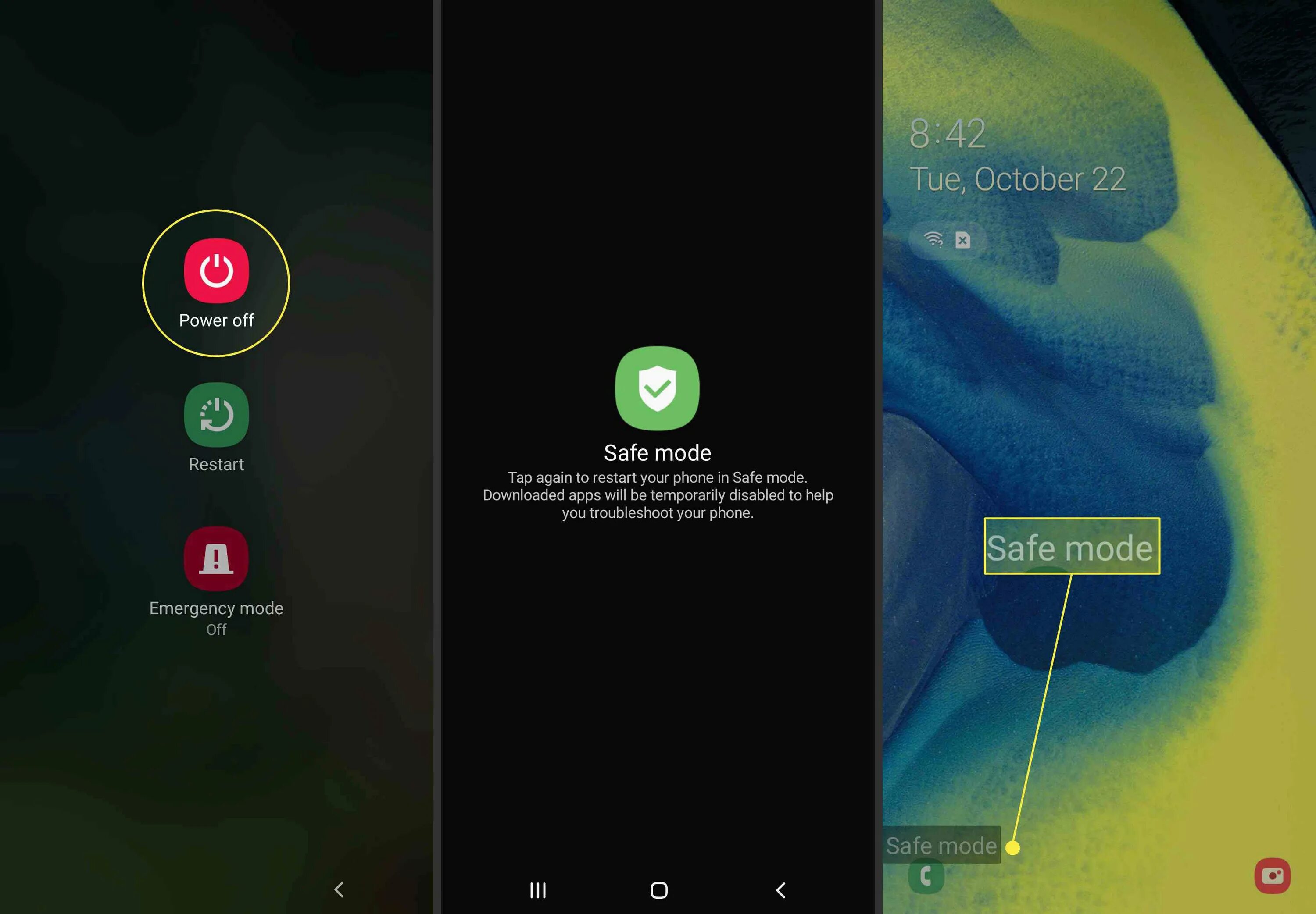 Safe off. Безопасный режим андроид. Безопасный режим самсунг. Safe Mode a101. Samsung a51 safe Mode problem.