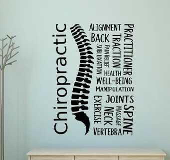 Chiropractic art, Chiropractic decal, Chiropractic wall art.