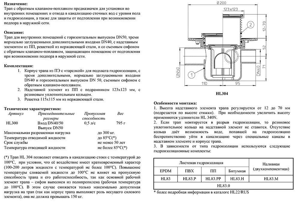 Трап канализационный 50 горизонтальный Размеры. Трап с поплавковым затвором. Монтажная схема установки трапа с вертикальным выпуском. Трап с сухим затвором схема.