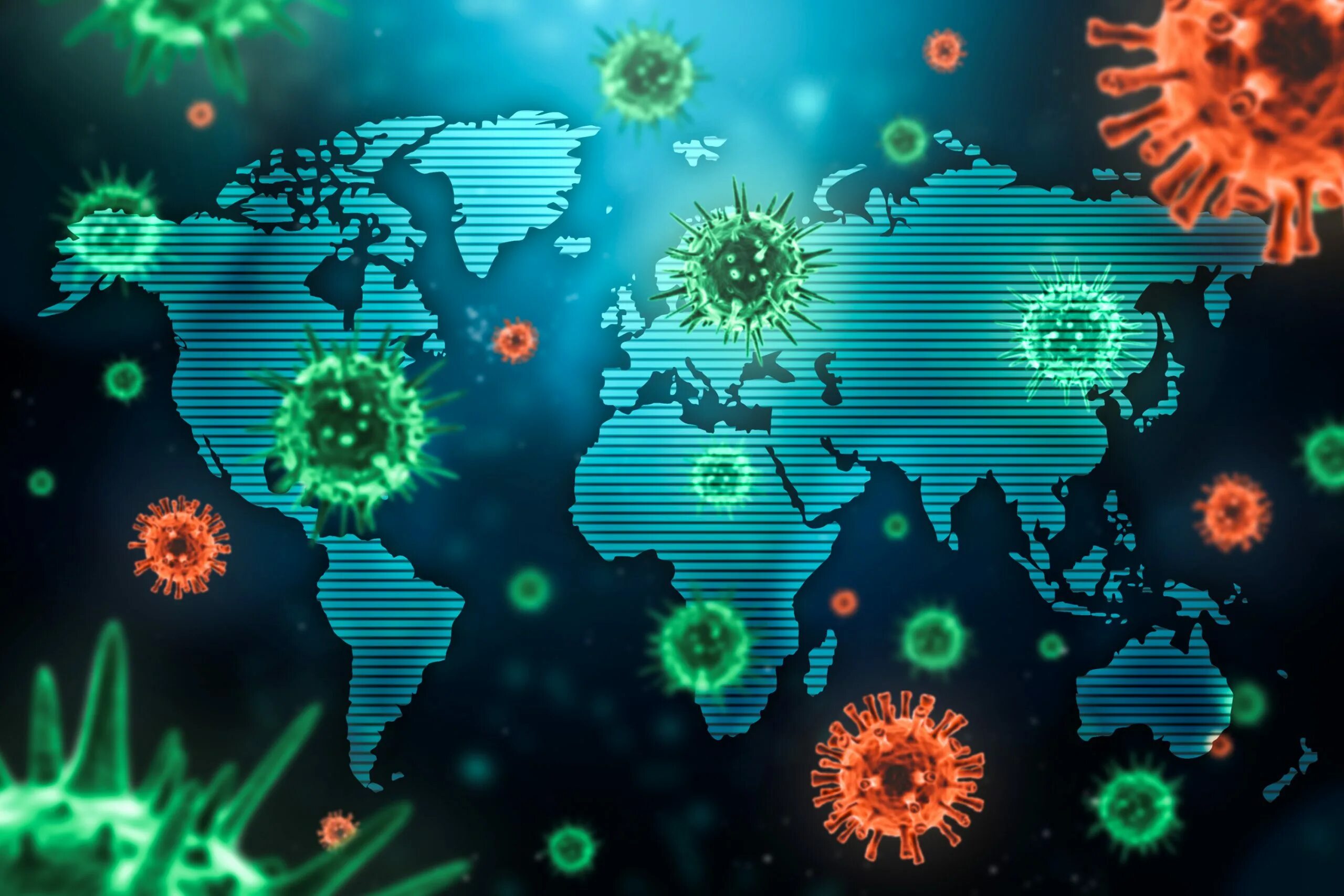 The virus can be. Пандемия фон.