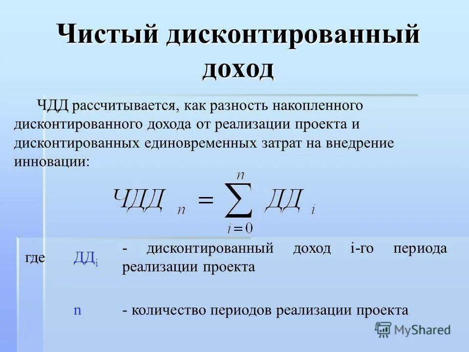 Дисконтирующий доход. Формула расчета чистого дисконтированного дохода. чдд. чистый дисконтированный доход. чдд формула.
