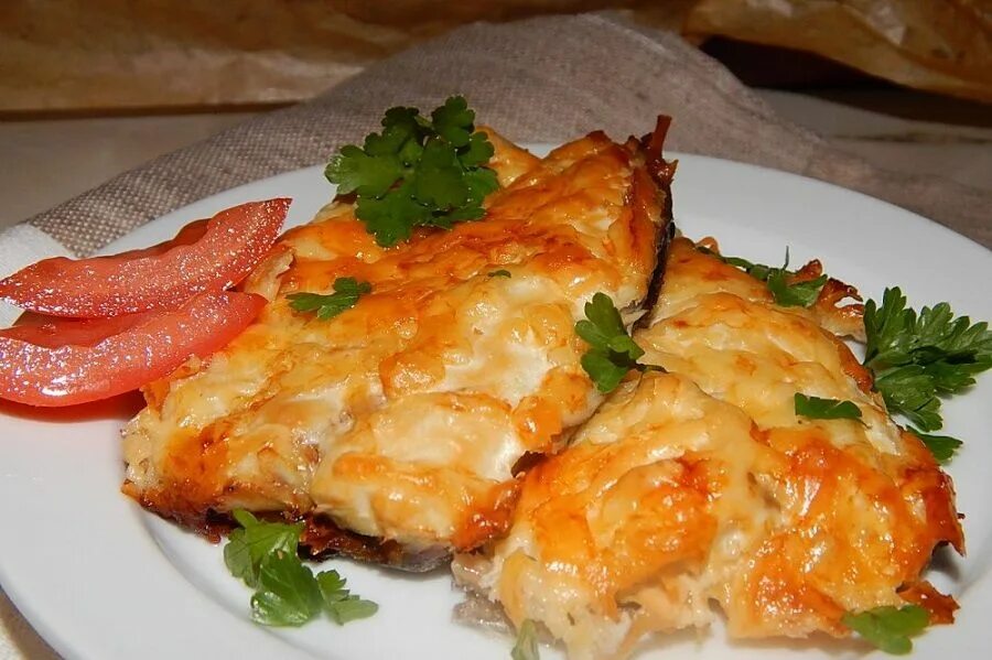 Филе рыбы запеченное с овощами