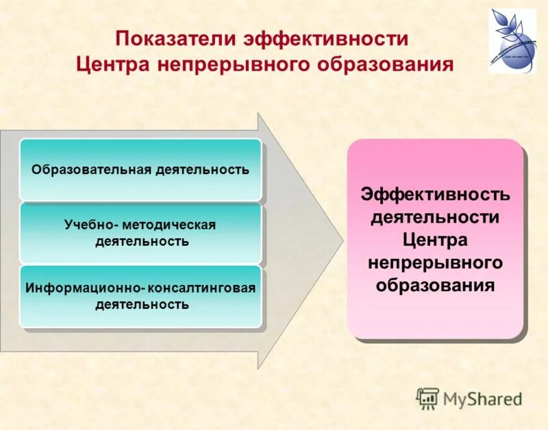 Центр непрерывного образования. Показатели эффективности функционирования консультационного центра. Эффективность профессионального образования. Показатели эффективности обучения.