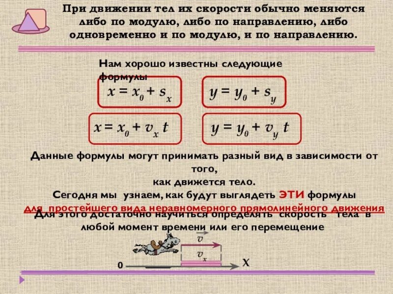 Х х 0 s x. Равноускоренное движение формулы. Уравнение изменения скорости. Уравнение равноускоренного движения. Уравнение зависимости равноускоренного движения.