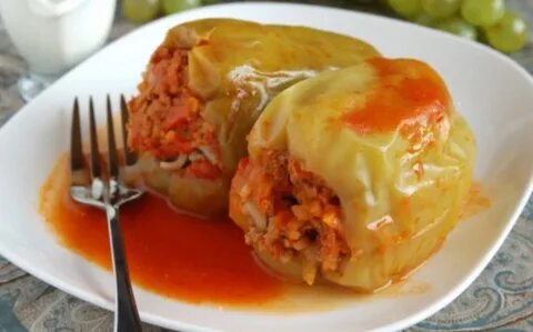 Рецепт фаршированных перцев без мяса с рисом