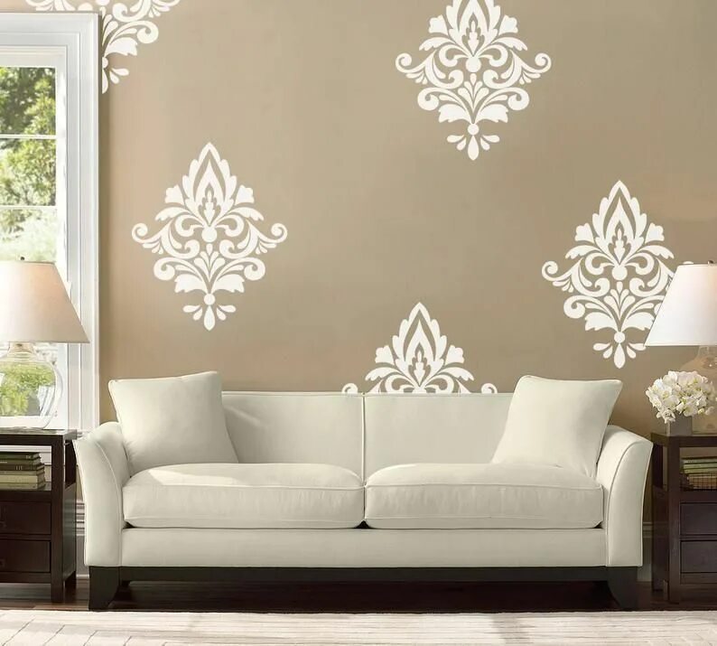 Mandala in Half Wall Sticker, Wall Decal, Decor for Home, Studio, Removable Viny