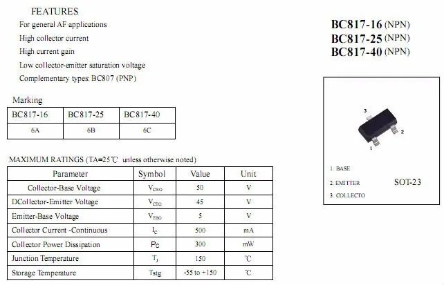 Код 817. Smd transistor bc817-25.. bc817-40 маркировка smd. транзистор smd a006 datasheet. 6cw smd транзистор datasheet.