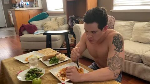 This video features burping, his bloated belly, and more. 