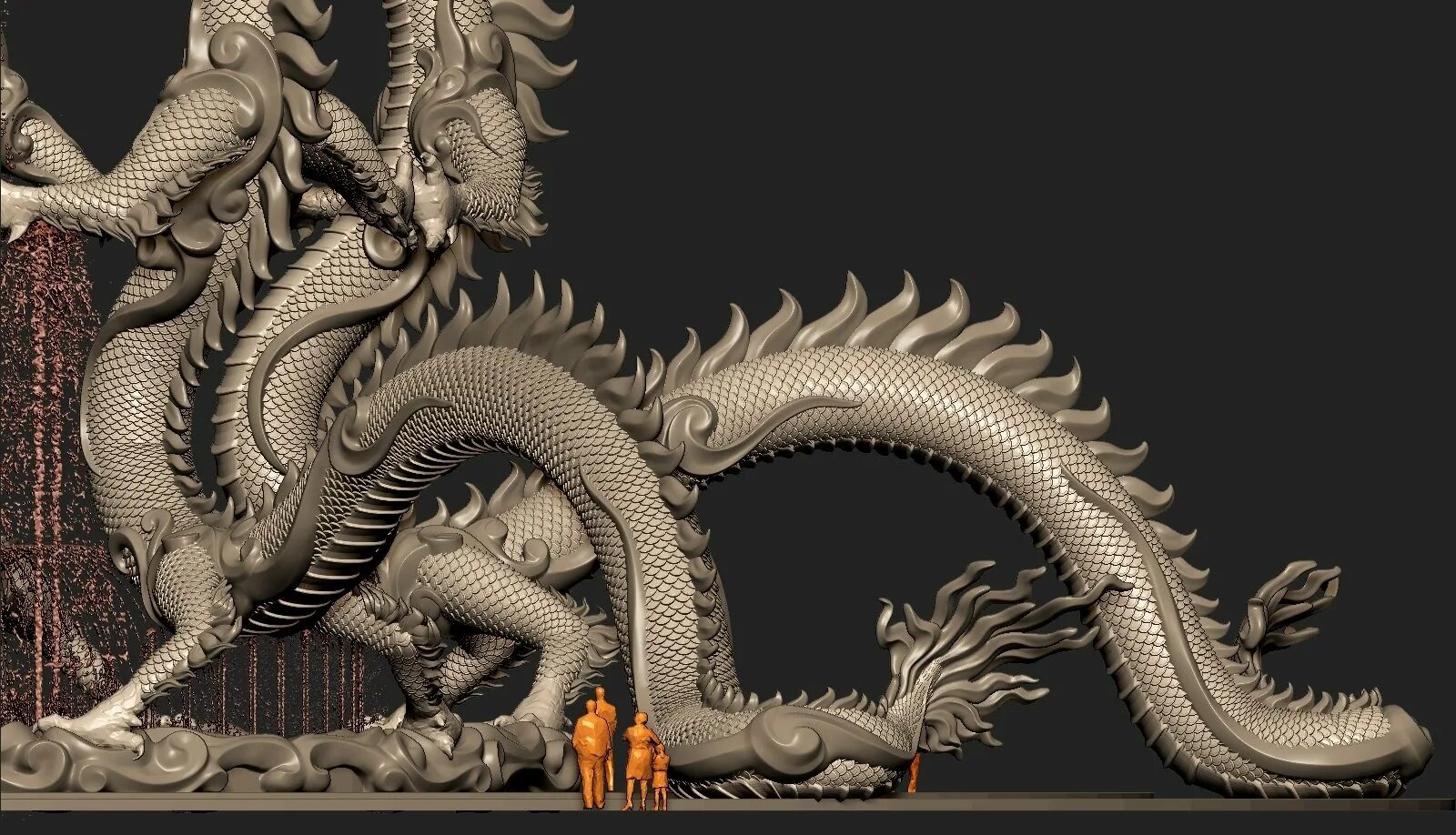 Дева дракон в 2024 году. Дракон концепт Zbrush. Шэньлун дракон. Драконы лун Ван статуи. Китайский дракон арт.