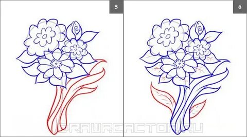 Букеты рисовать поэтапно