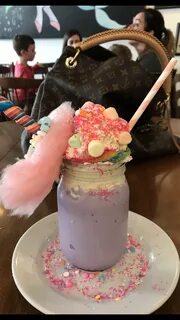 Unicorn 🦄 milkshake at Creme & Sugar Cafe Tasty, Yummy Food, Delicious...