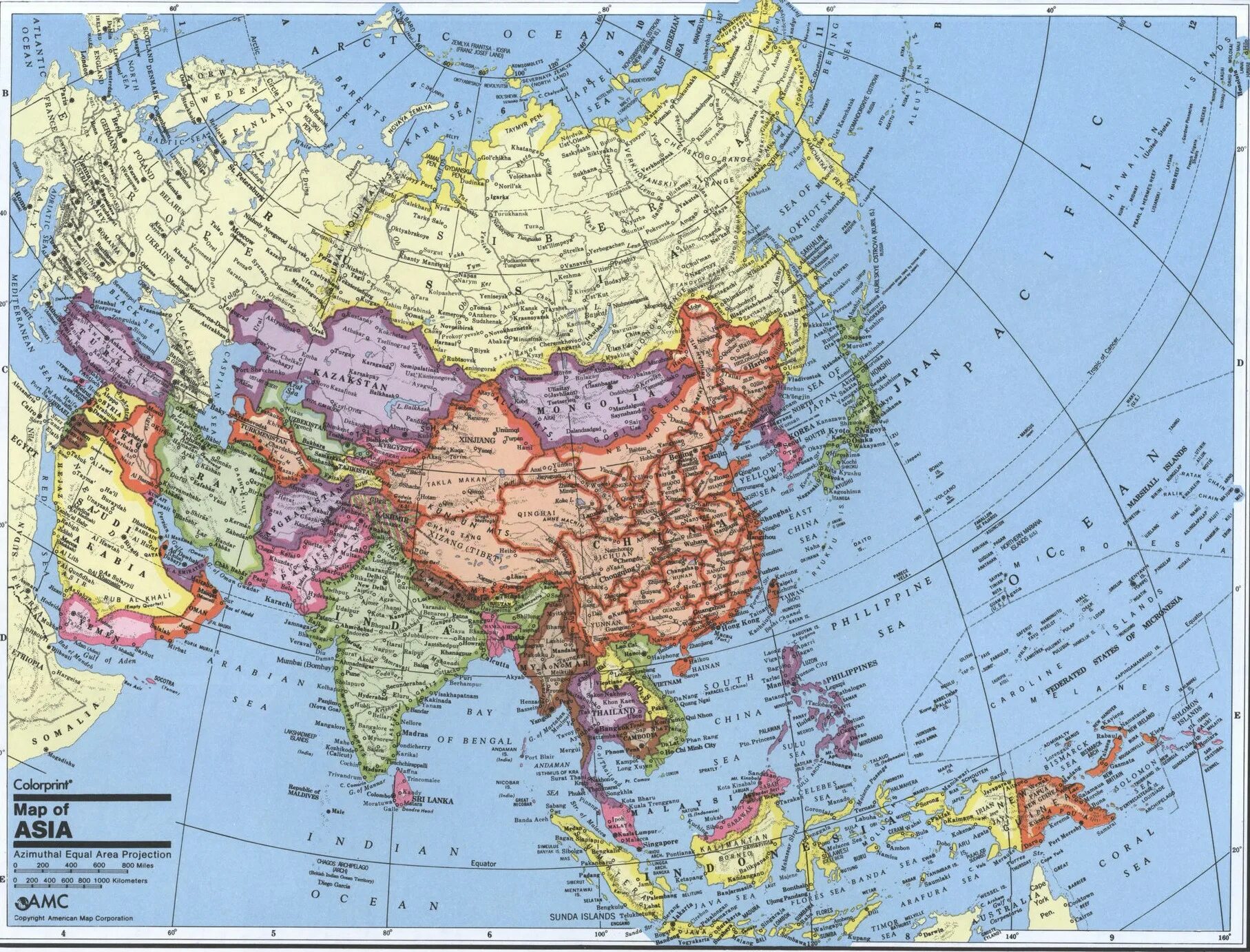 Политическая карта стран азии. Карта Евразии с широтой и долготой со странами крупно. Политическая карта Азии. Политико административная карта Евразии. Карта Азии географическая крупная со странами.