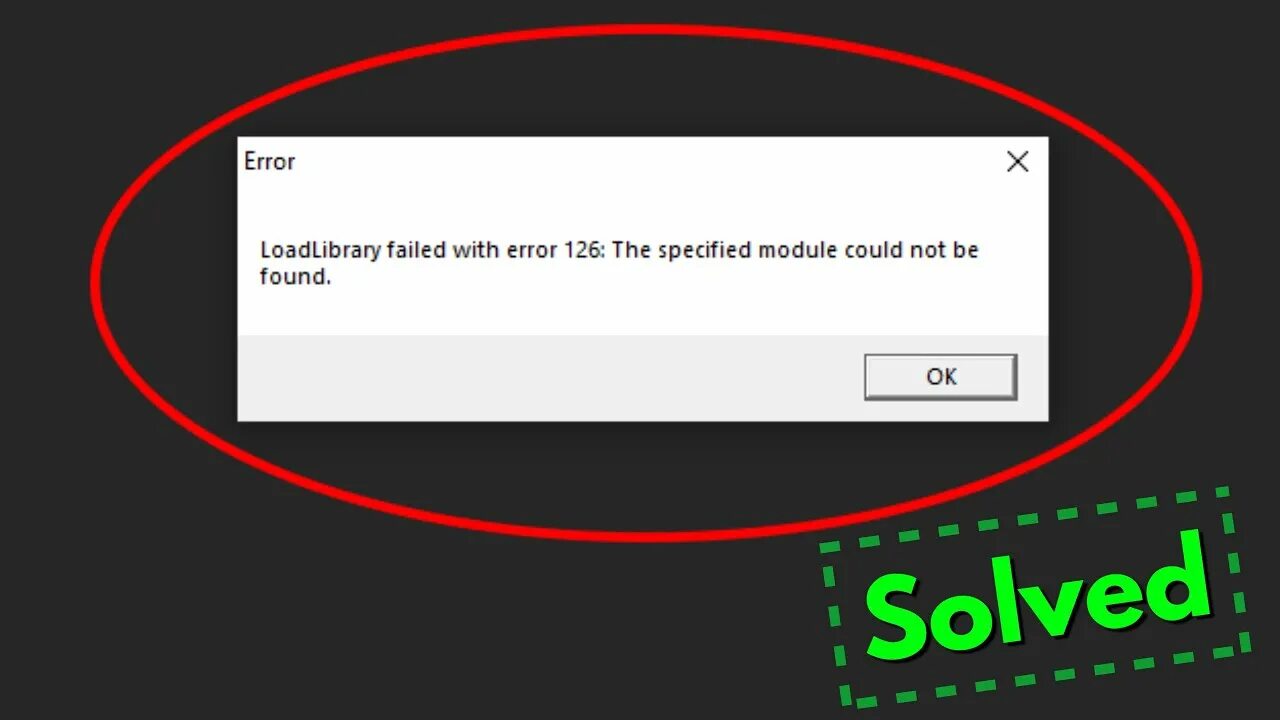 Error 126. Error code 126. LOADLIBRARY failed with Error 87 параметр задан неверно.