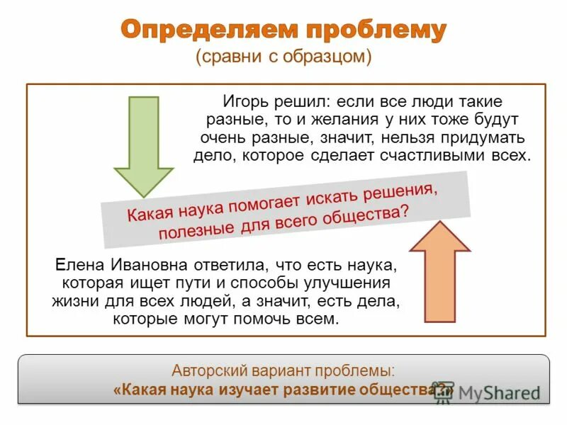 Основная проблема сравнения