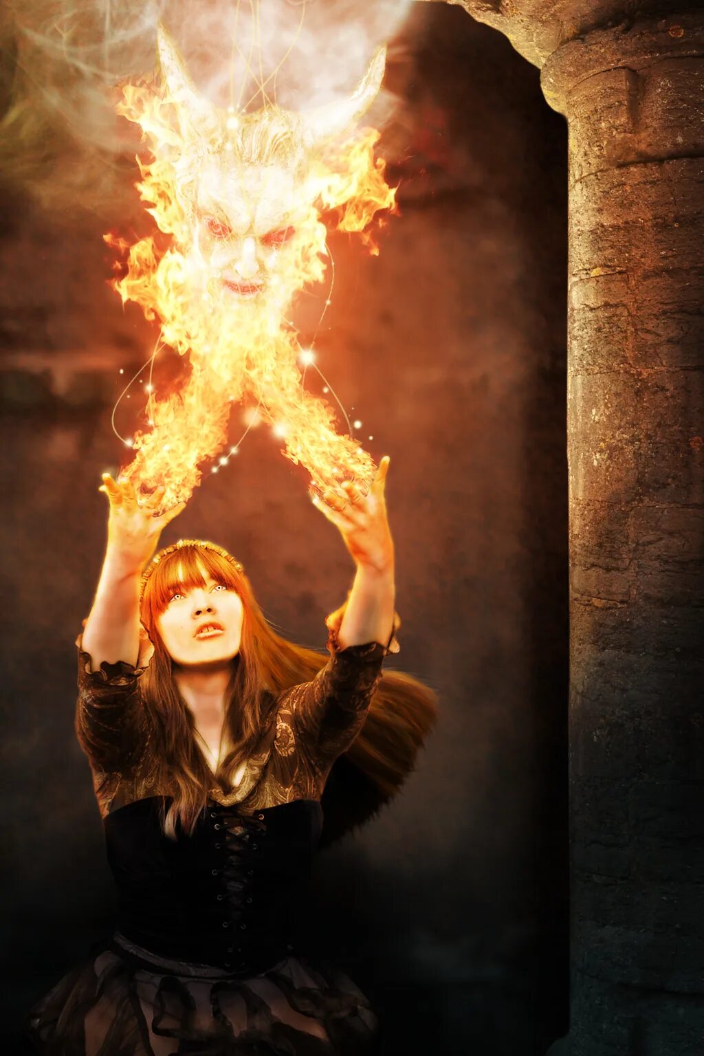 Огонь в руке. Чандра налаар аниме. Маг элементалист арт фэнтези. Катара косплей. Маг огня фэнтези.