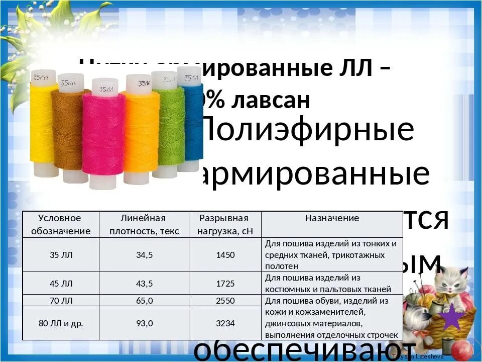 Какая нить используется при сметывании