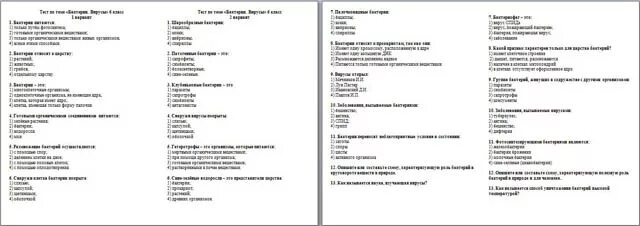 Контрольная работа по биологии 7 бактерии. Тест бактерии 5 класс биология. Проверочная работа по биологии 5 класс бактерии. Тест по бактериям и вирусам. Проверочный тест по теме вирусы.