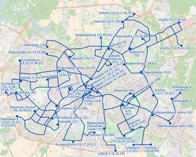 Схема движения 38 троллейбуса минск