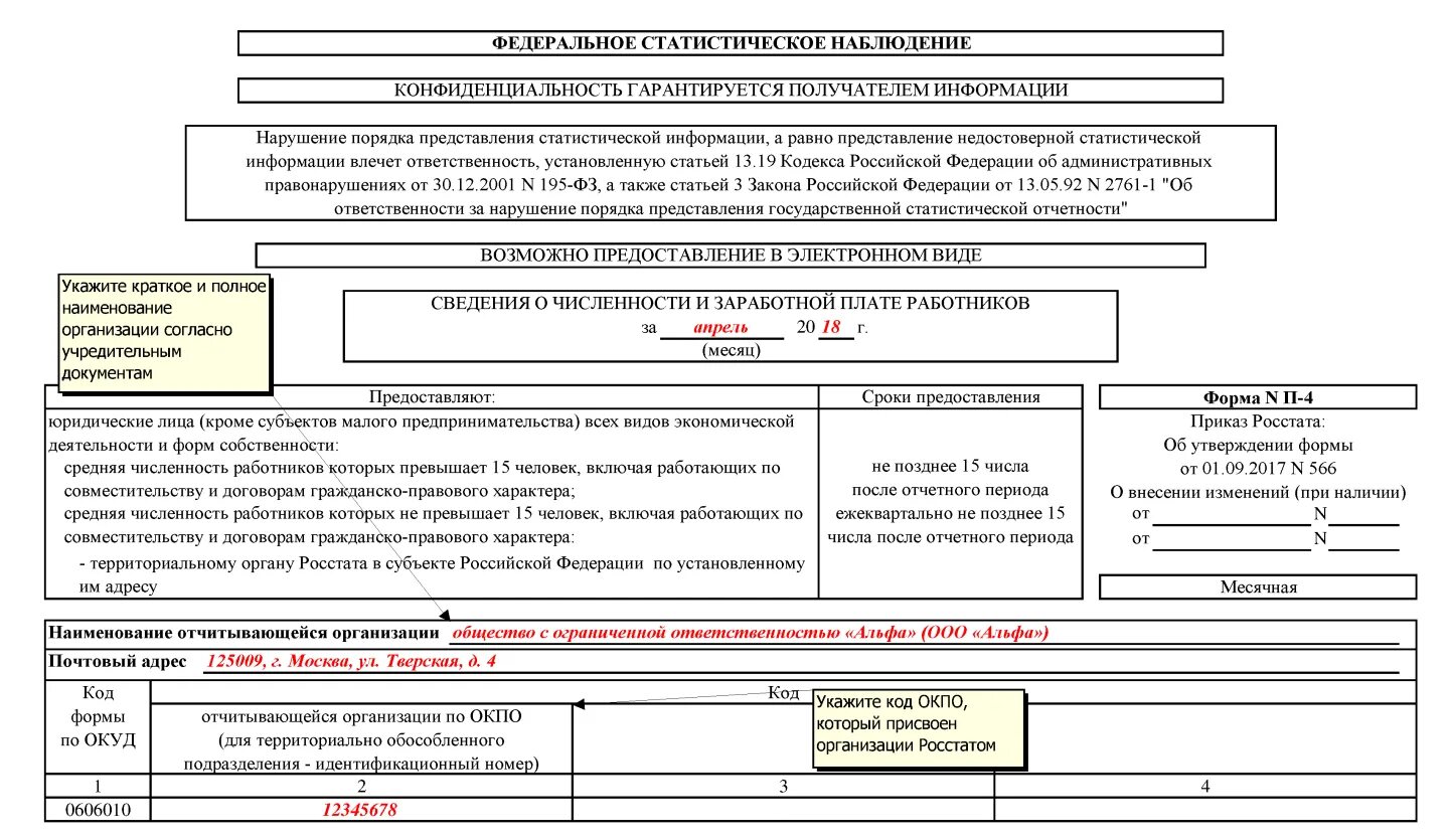 Образец заполнения формы мп микро