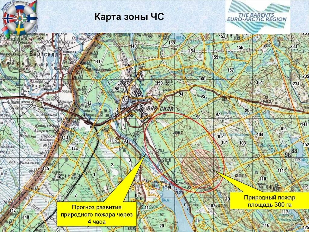 Карта зоны. Зона ЧС на карте. Карта всей зоны. Площадь 300 га.