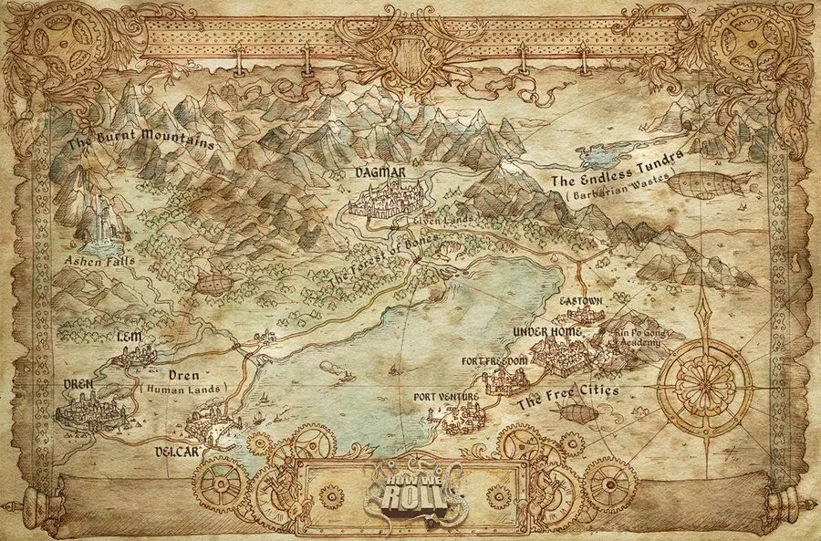 Старинная карта. Старинная карта фэнтези. Пиратская карта.