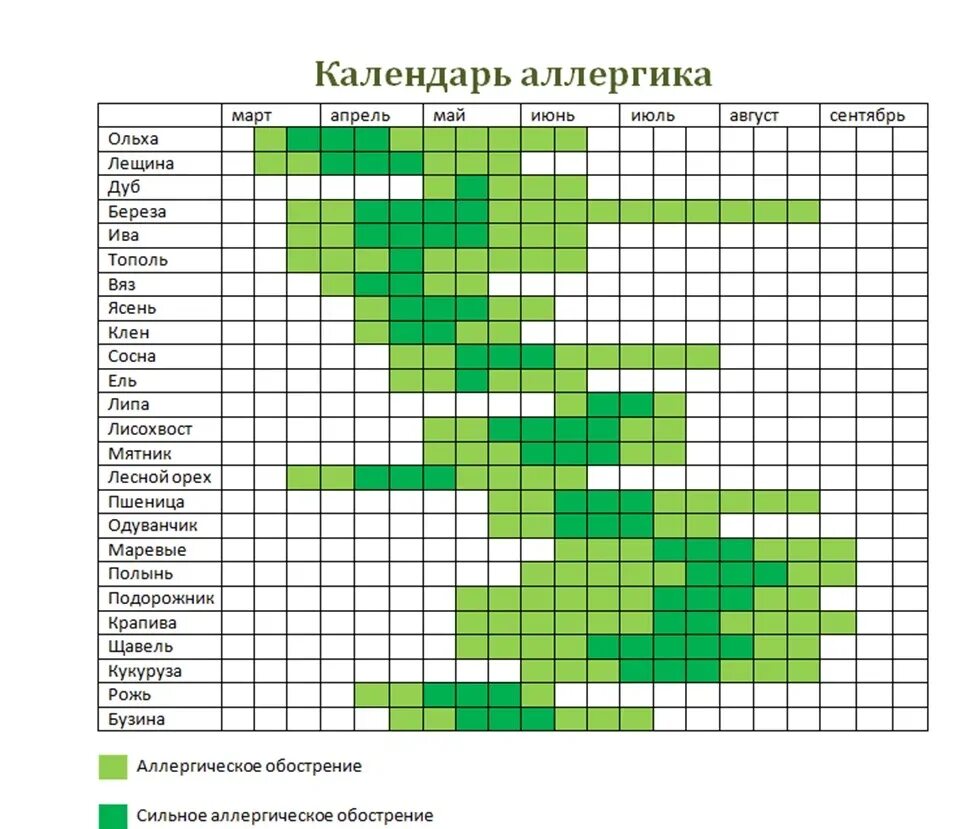 Что сейчас цветет аллергия