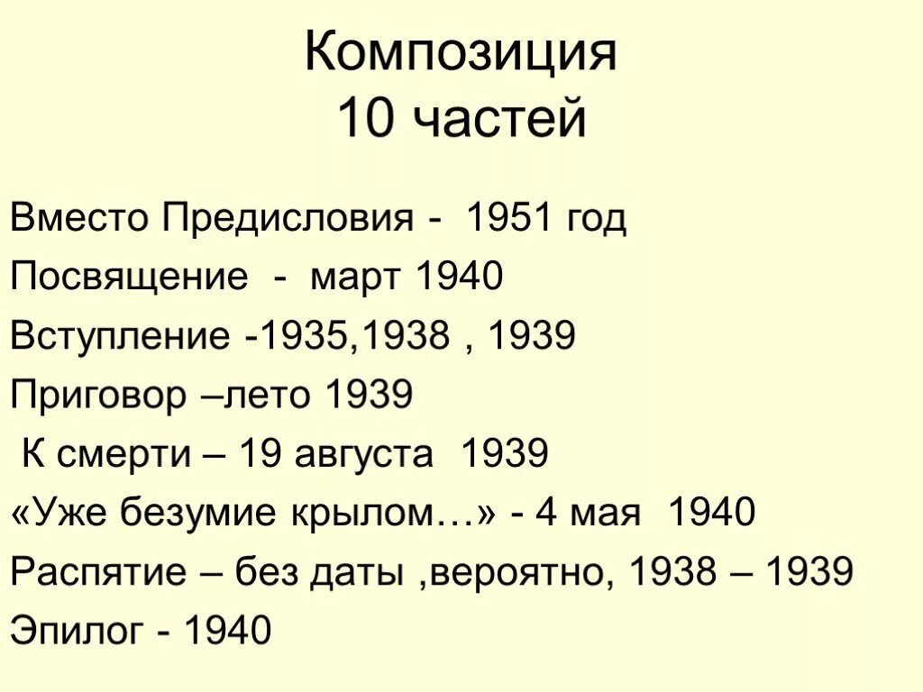 Какова особенность композиции реквием. Композиция поэмы реквием ахматовой. реквием ахматова вместо предисловия. реквием вступление. план реквием ахматова по главам.