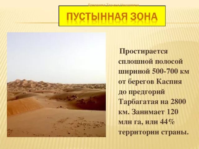 Температура зимой в пустынях и полупустынях