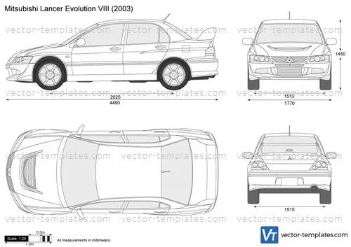 Templates - Cars - Mitsubishi - Mitsubishi Lancer Evolution VI RS