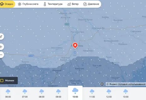 Сколько времени будет снег