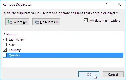 Select column name