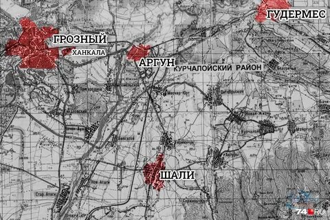 Грозный на карте
