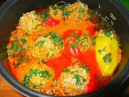 Фаршированный перец с мясом в мультиварке