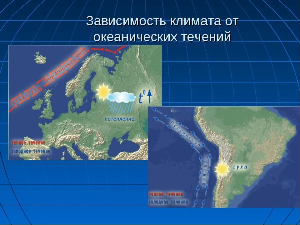 Урок течения 7 класс. Океанические течения. Океанические течения и климат. Зависимость климата от океанических течений. Влияние течений на климат.