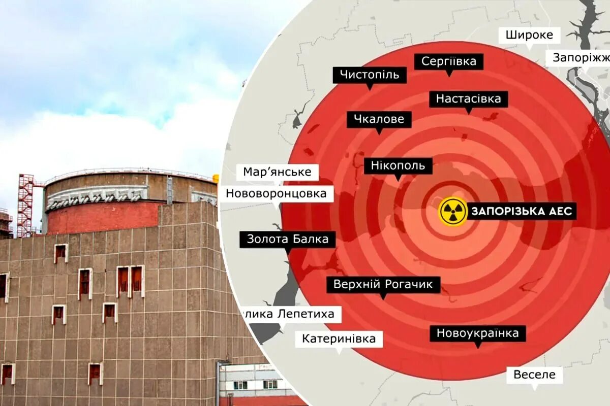 Радиус поражения запорожской аэс. Зоны поражения атомной Запорожской АЭС. Запорожье Украина атомная станция. Запорожская АЭС на карте. Зона поражения Запорожской атомной электростанции.