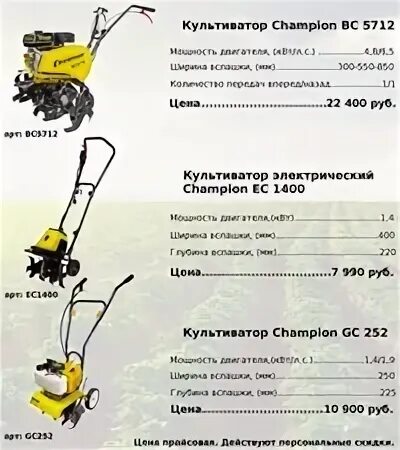 Характеристику мотоблока 7