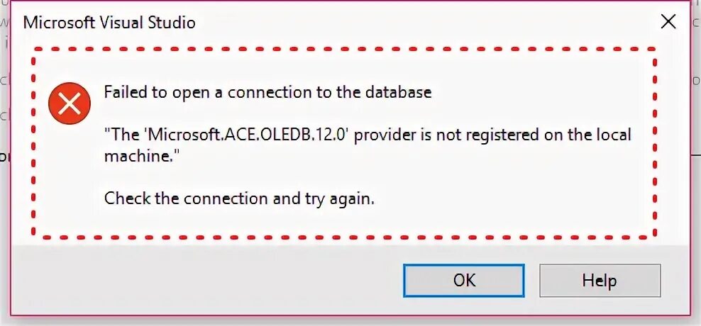 Status open failed. Microsoft.Ace.OLEDB.12.0 не зарегистрирован на локальном компьютере.