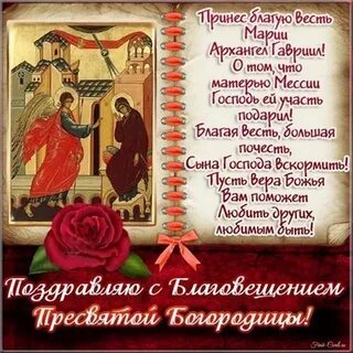 Благовіщення привітання українською мовою