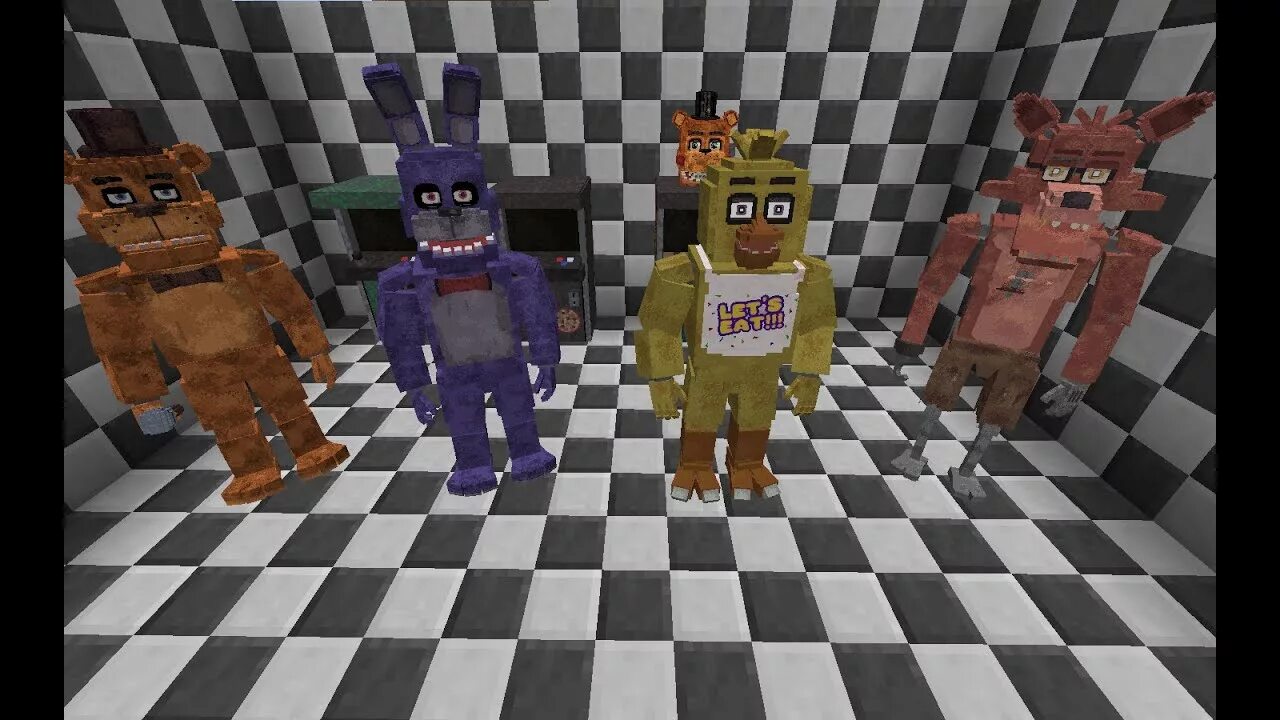 ФНАФ 2 майнкрафт. FNAF Universe 1.12.2. Minecraft FNAF Universe Mod АНИМАТРОНИКИ. FNAF Mod 1.12.2.