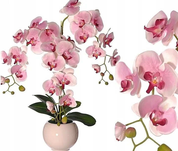 JMP Flowers орхидеи. Искусственные цветы орхидеи для домашнего интерьера. Орхидея розовая в горшке.