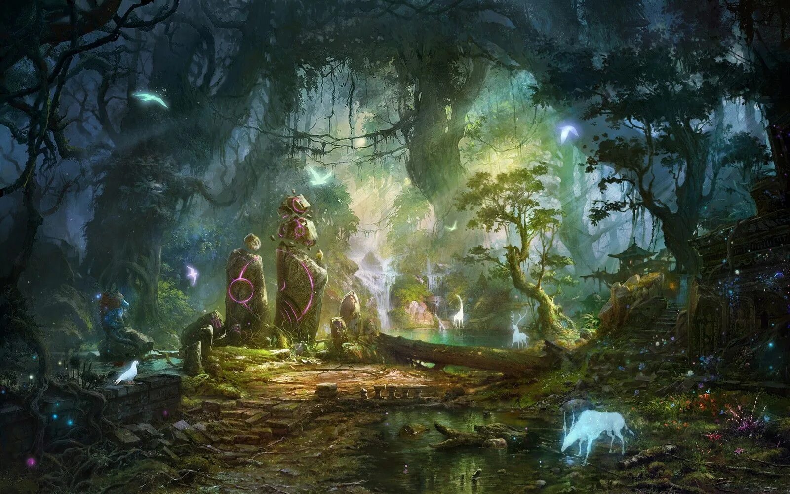 Фэнтези существа. Принцесса мононоке лес арт. Спригган мифология. Леший pathfinder 2. Фф духов лесных.