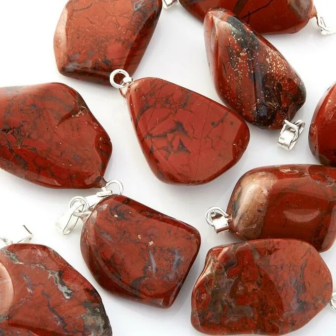 Как выглядит камень яшма в украшениях Купить 6-20mm Natural Picasso Jasper Round /Coin/Square Beads Pendants Necklace