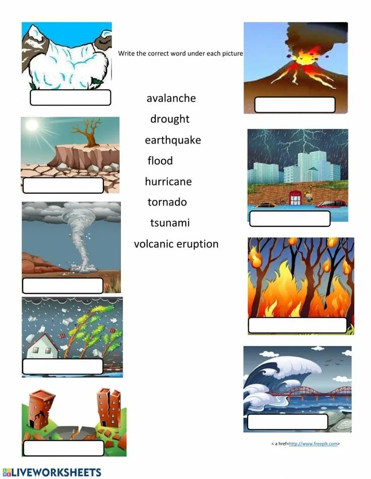 Natural disasters test. Worksheets стихийные бедствия. Стихийные бедствия задания для детей. Задания на тему natural Disasters. Природные катастрофы задания для детей.