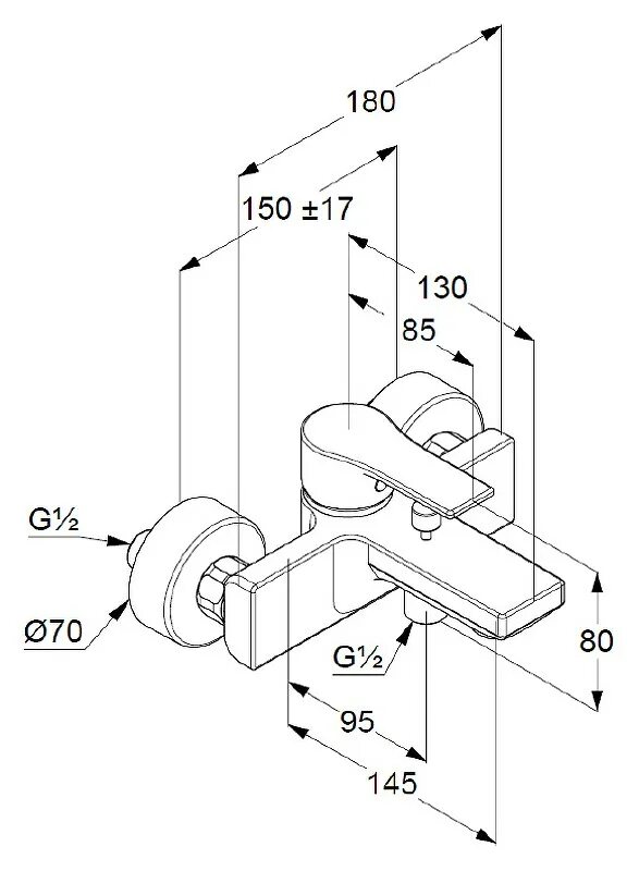 Kludi 486700565. 376810565 Смеситель для ванны/душа Pure easy однорычажный /22,5х15х10,5/(хром). Kludi 376810565. Смеситель для ванны kludi