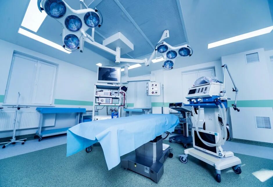 Surgery clinic. Хирургическая комната. Интерьер косметического кабинета. Surgery clinic. Футуристический интерьер.