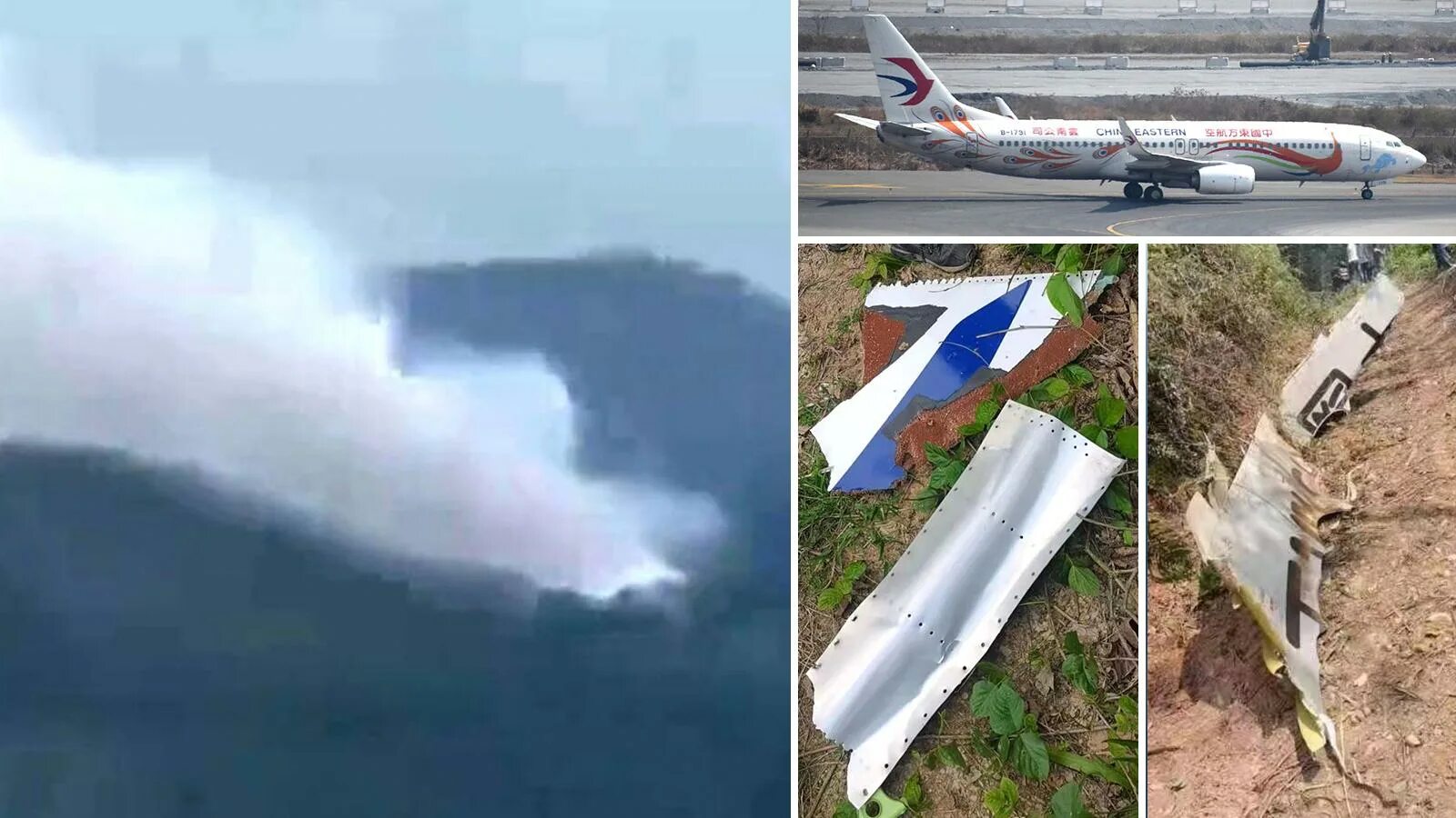 Having crashed plane