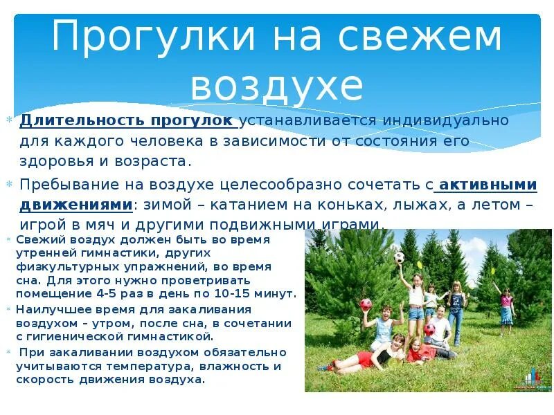 Длительность прогулок