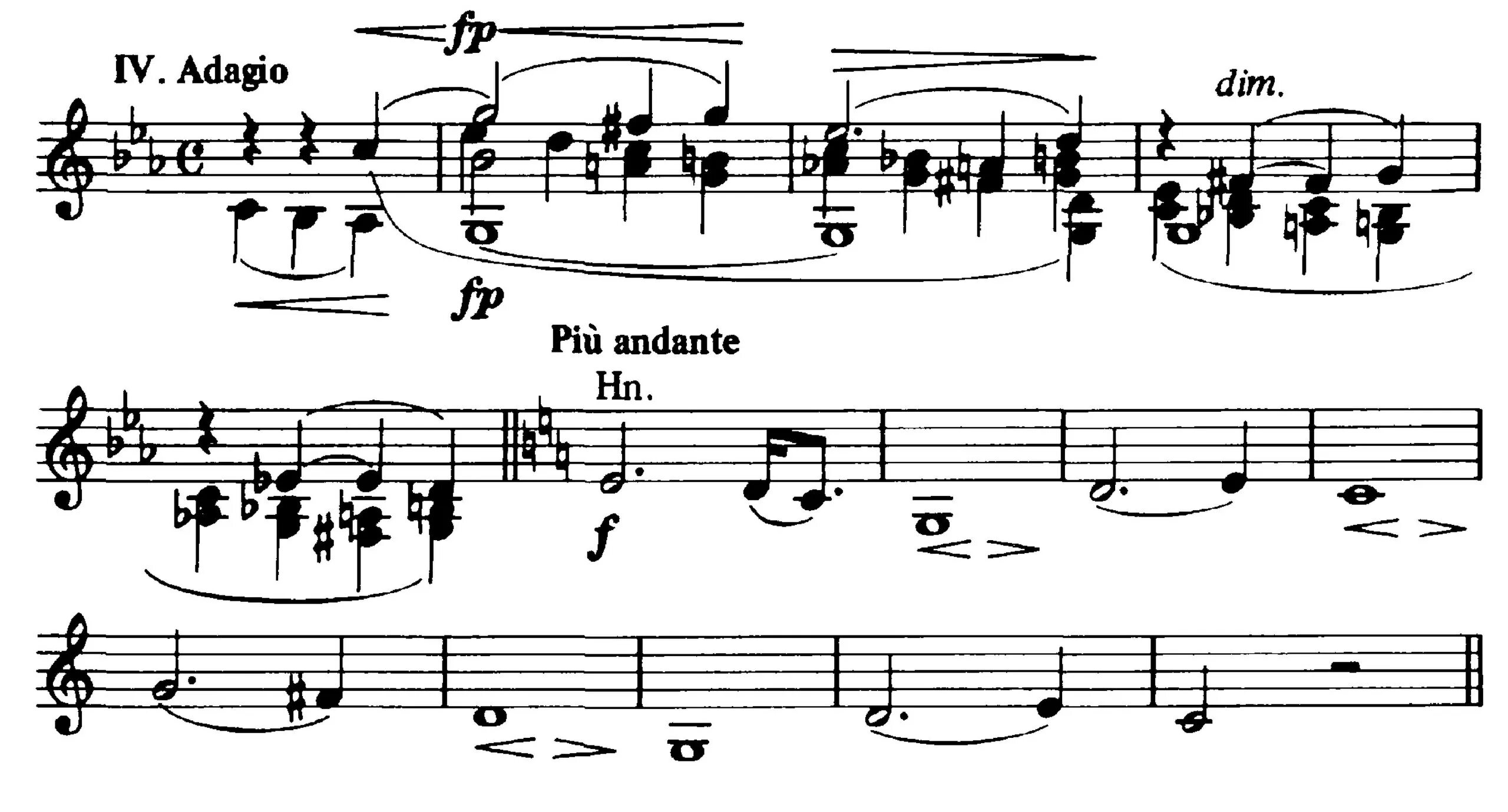 Симфония 4 ноты. Адажио Анданте. Адажио Анданте Аллегро. Анданте это в Музыке. Ноты 1 части 4 симфонии Брамса.