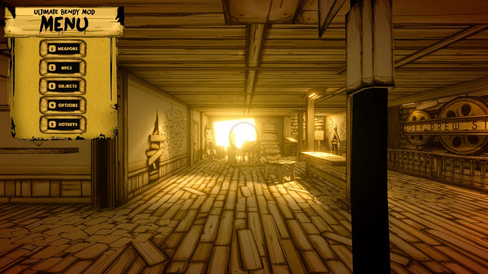 Бенди мод меню. Bendy 1930. локации бенди 5 глава. бенди build our machine. ultimate bendy mod.